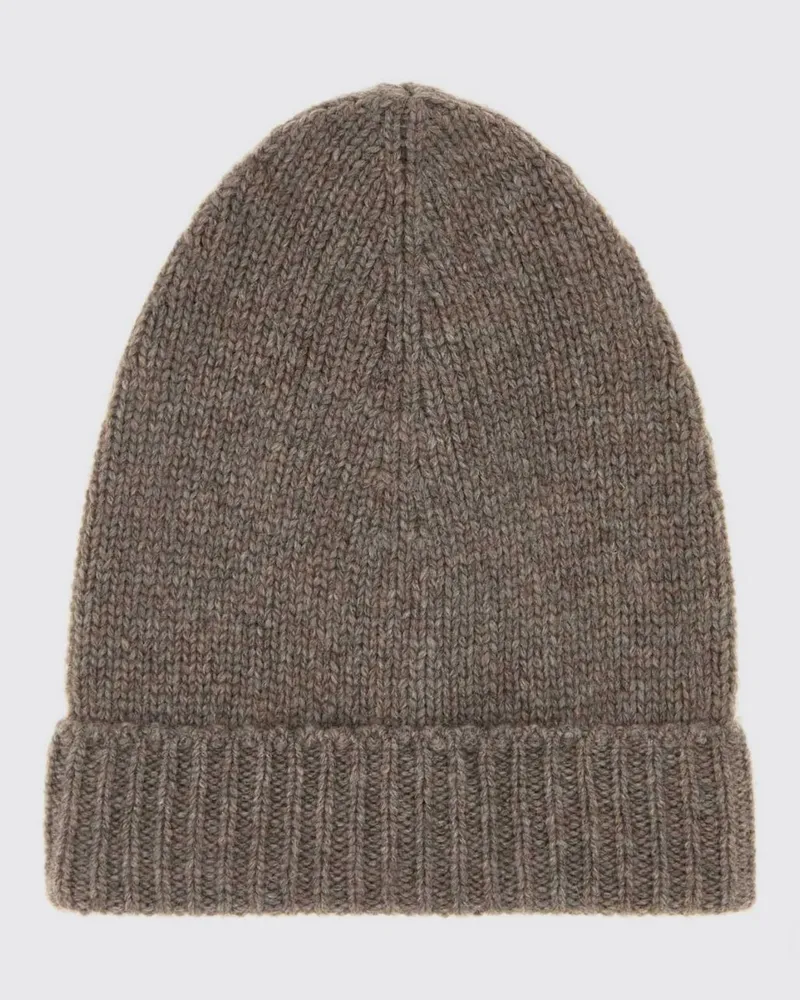 The Row Pavir Beanie aus Kaschmirmischung mit geripptem Umschlag Grau