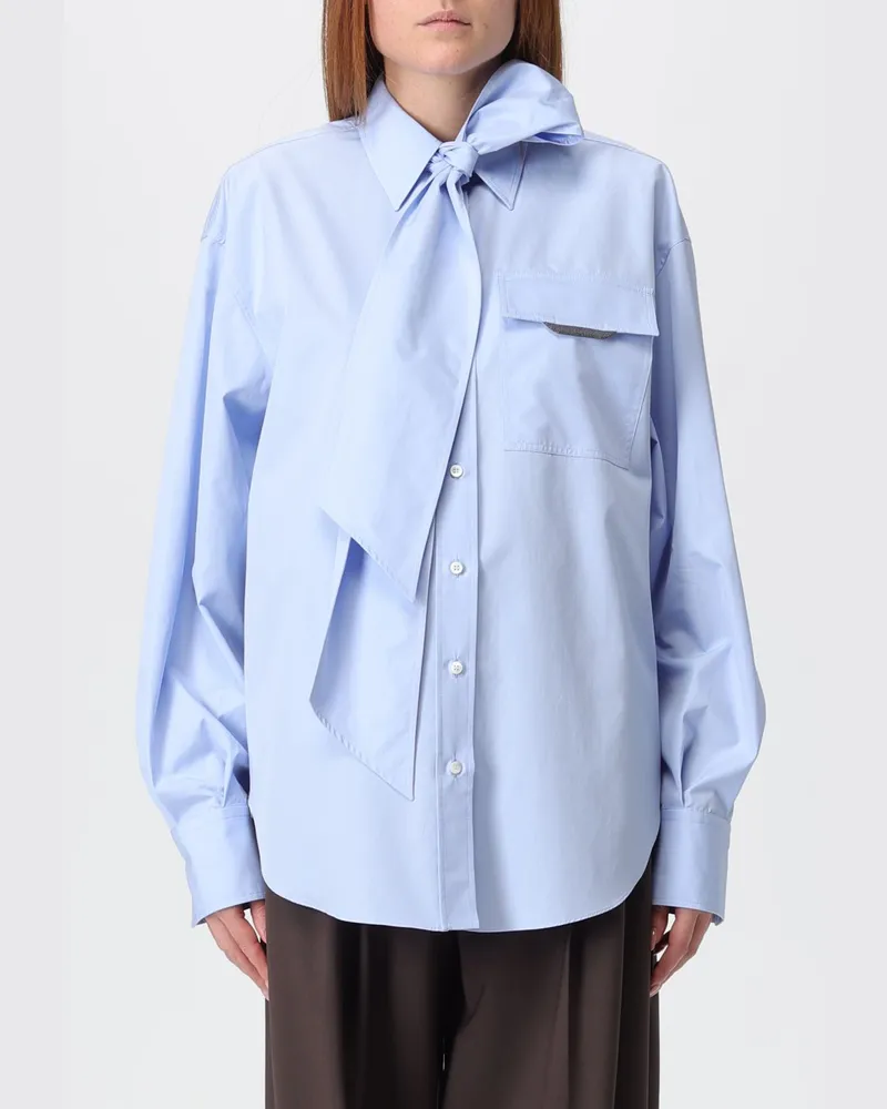 Brunello Cucinelli Hemdbluse damen Hellblau