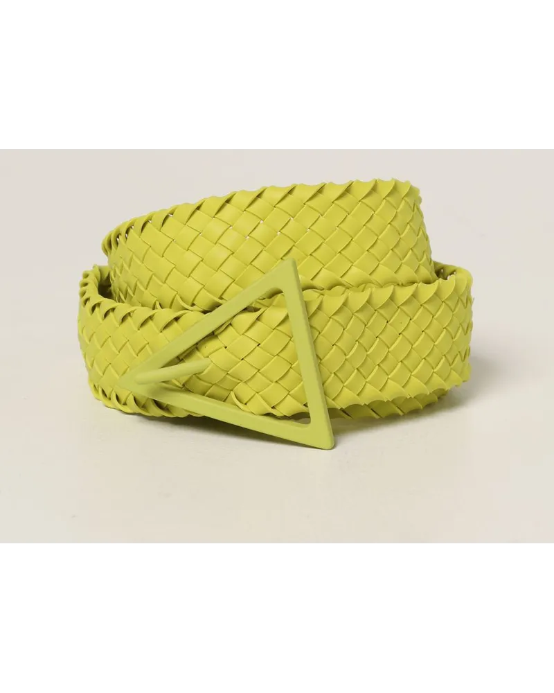 Bottega Veneta Grtel aus gewebtem Gummi Grün