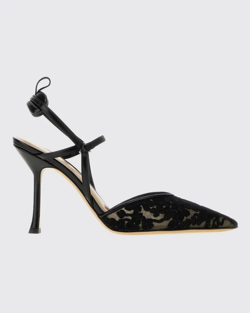Fendi Very Colibrì Slingback-Pumps aus bestickter Spitze mit hohem Absatz und mandelförmiger Kappe Nude