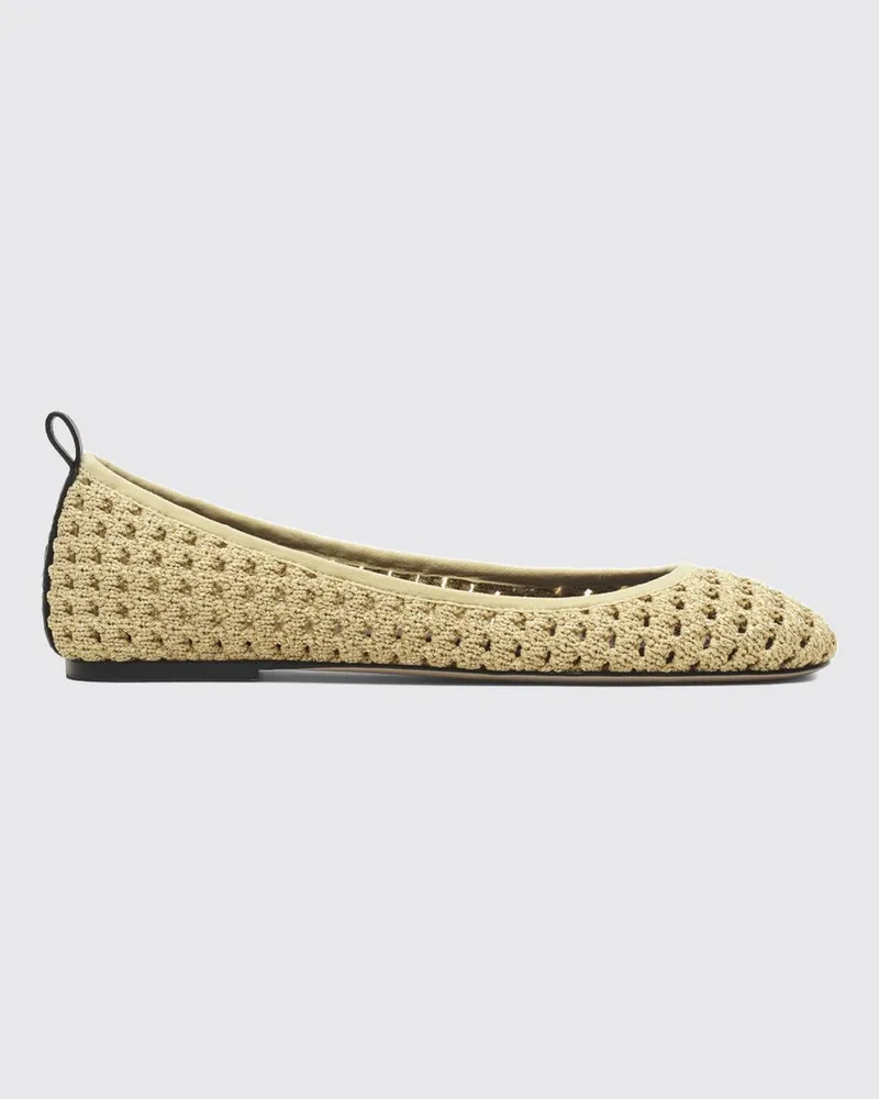 Marc Jacobs Häkel-Ballerinas aus Polyester mit perforierter runder Kappe Champagne
