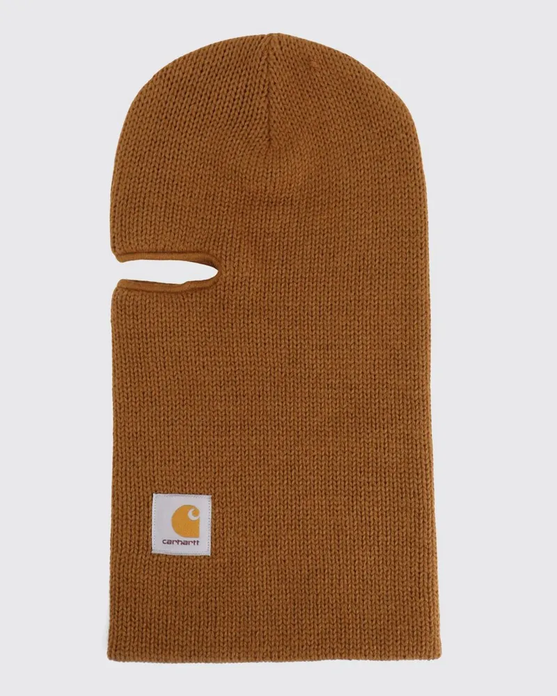 Carhartt WIP Halswärmer aus Acryl mit aufgesetztem Logo-Patch Tabak