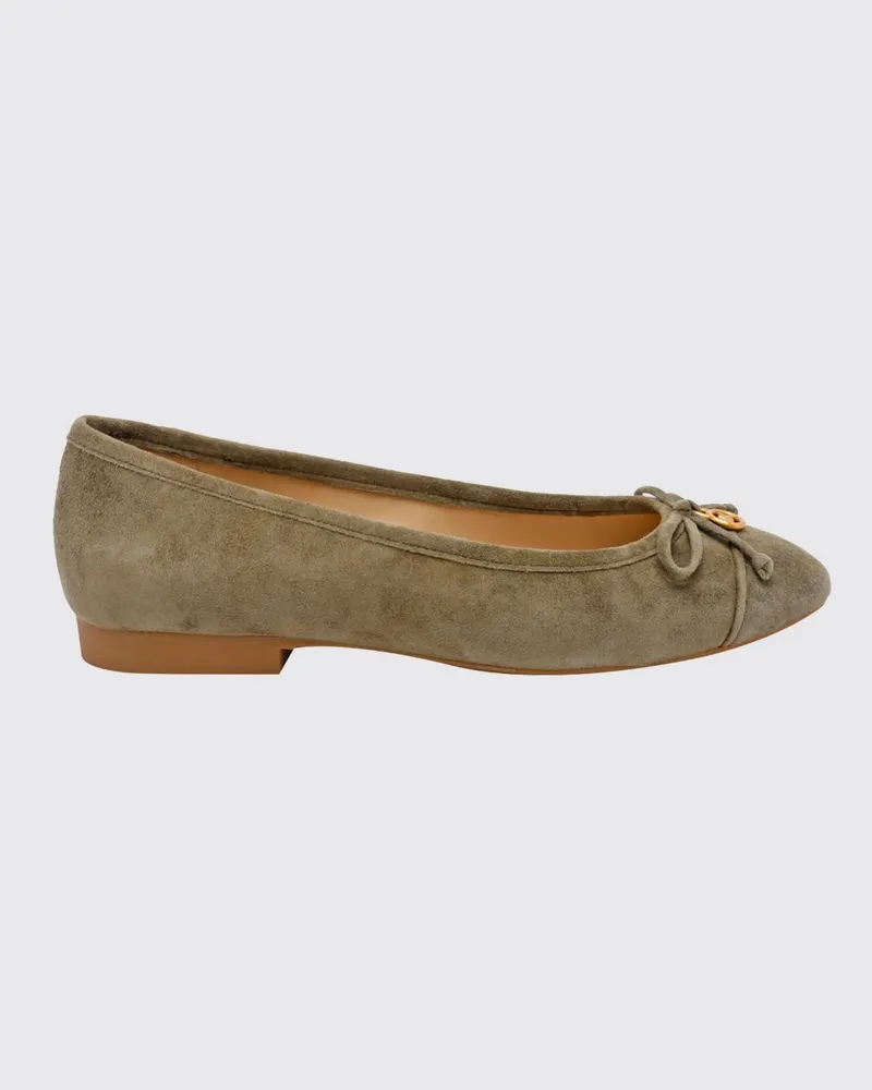 Michael Kors Piper Flex Ballerinas von aus Veloursleder mit Schleife und MK-Logo Grün