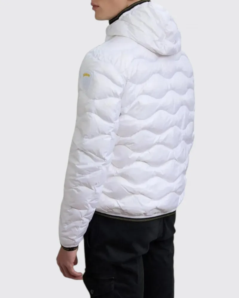 Blauer Mantel herren Weiß