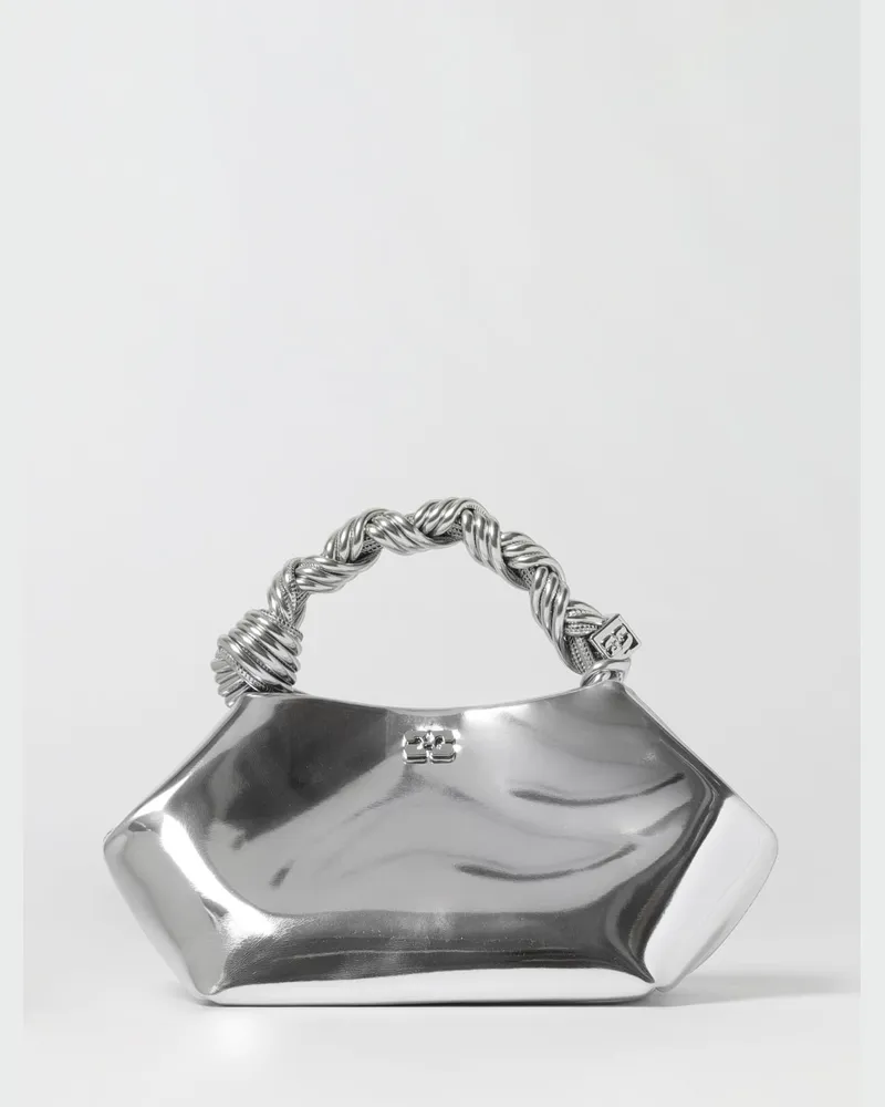 Ganni Schultertasche damen Silber
