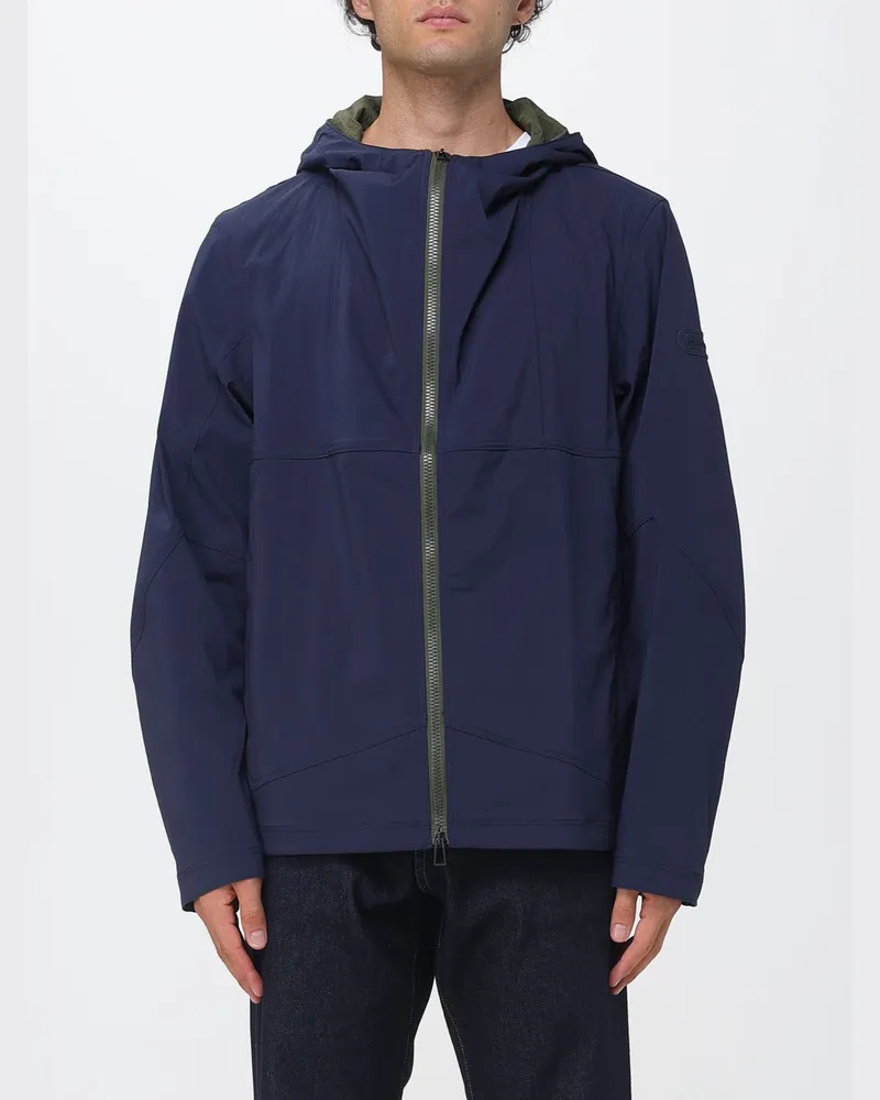 Paul Smith Leichte Kapuzen-Windjacke von aus Ripstop-Nylon mit Kontrastbesätzen Navy