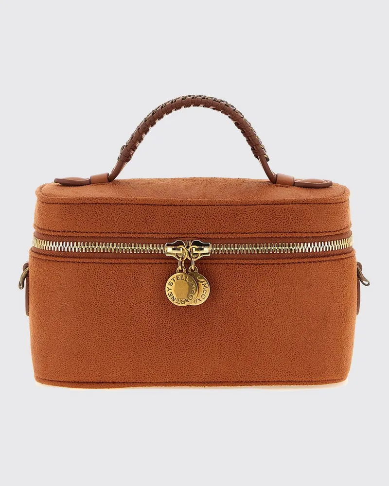 Stella McCartney Falabella Vanity Mini-Tasche mit geflochtenem Henkel Orange