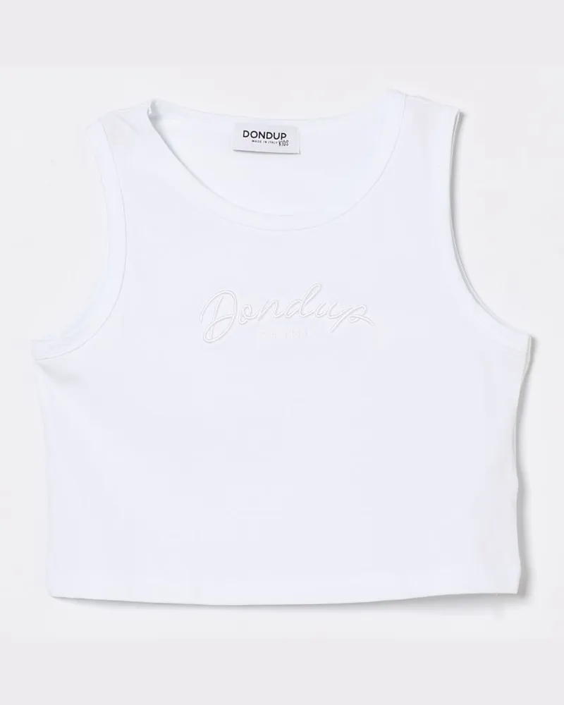 Dondup Baumwoll-Tanktop mit Logo Weiß