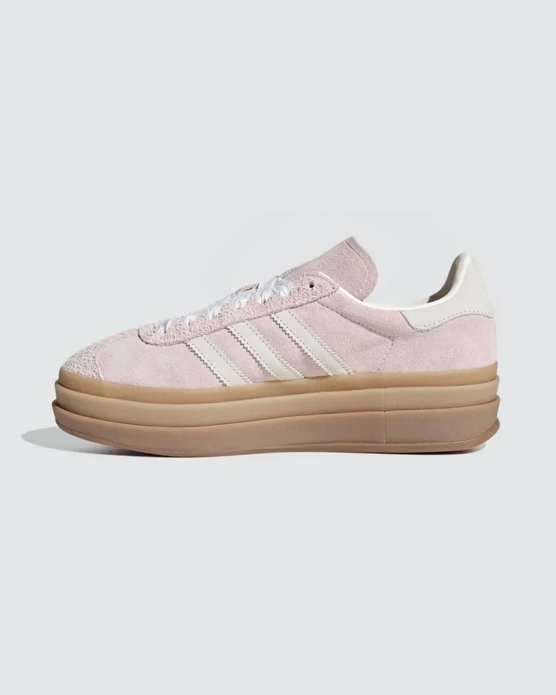 adidas Gazelle Bold Plateau-Sneaker aus Leder und Wildleder Pink