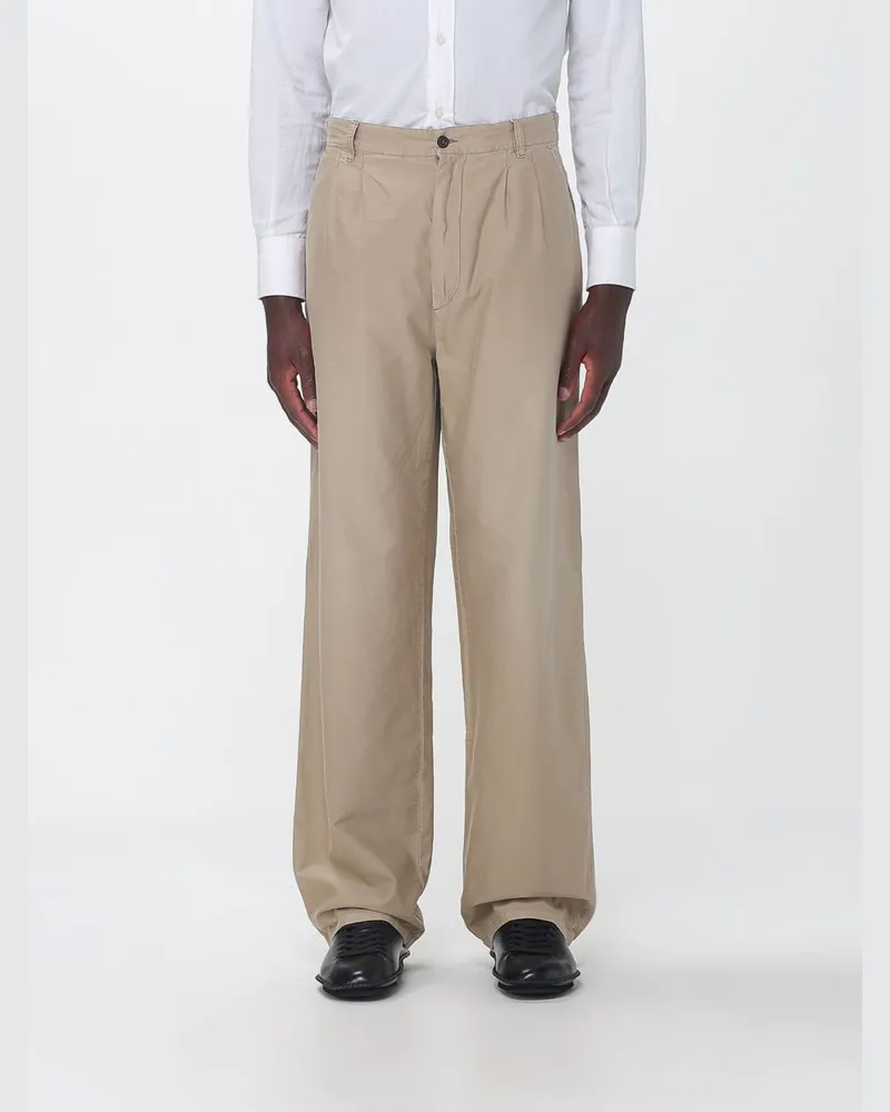 Maison Margiela Weite Baumwollhose Beige