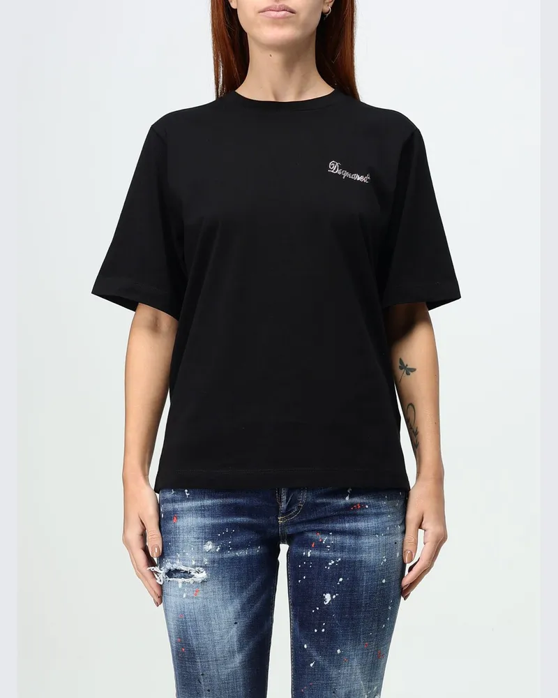 Dsquared2 T-shirt damen Schwarz