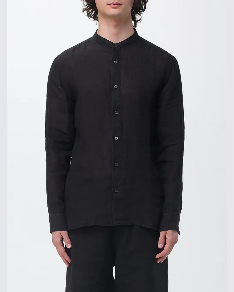 120% Lino Hemd herren Schwarz