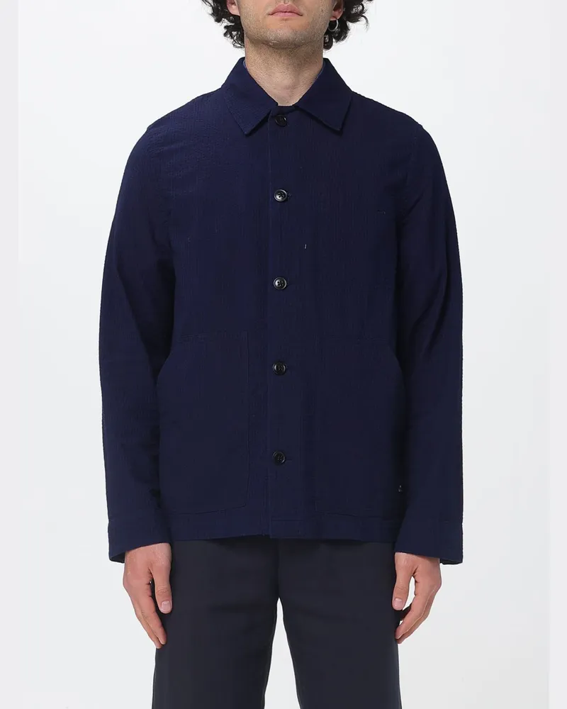 Paul Smith Hemdjacke aus Baumwolle Blau