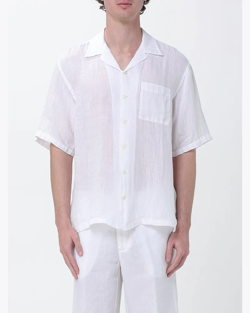 120% Lino Hemd herren Weiß