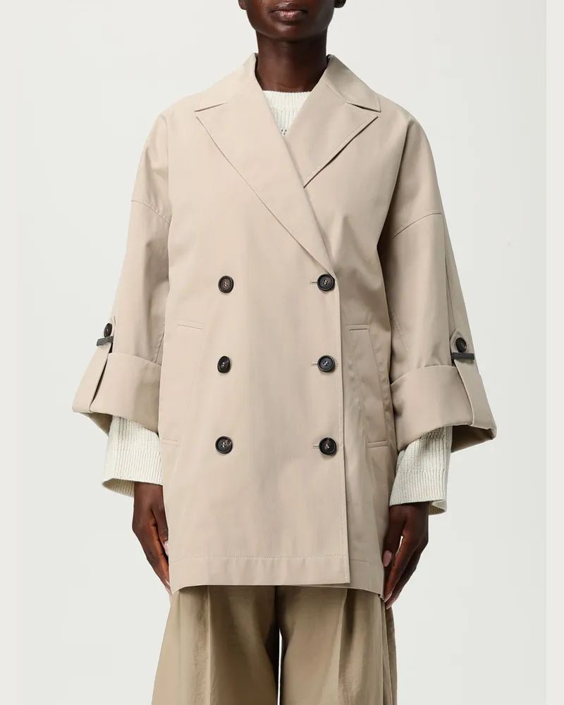 Brunello Cucinelli Mantel damen Beige