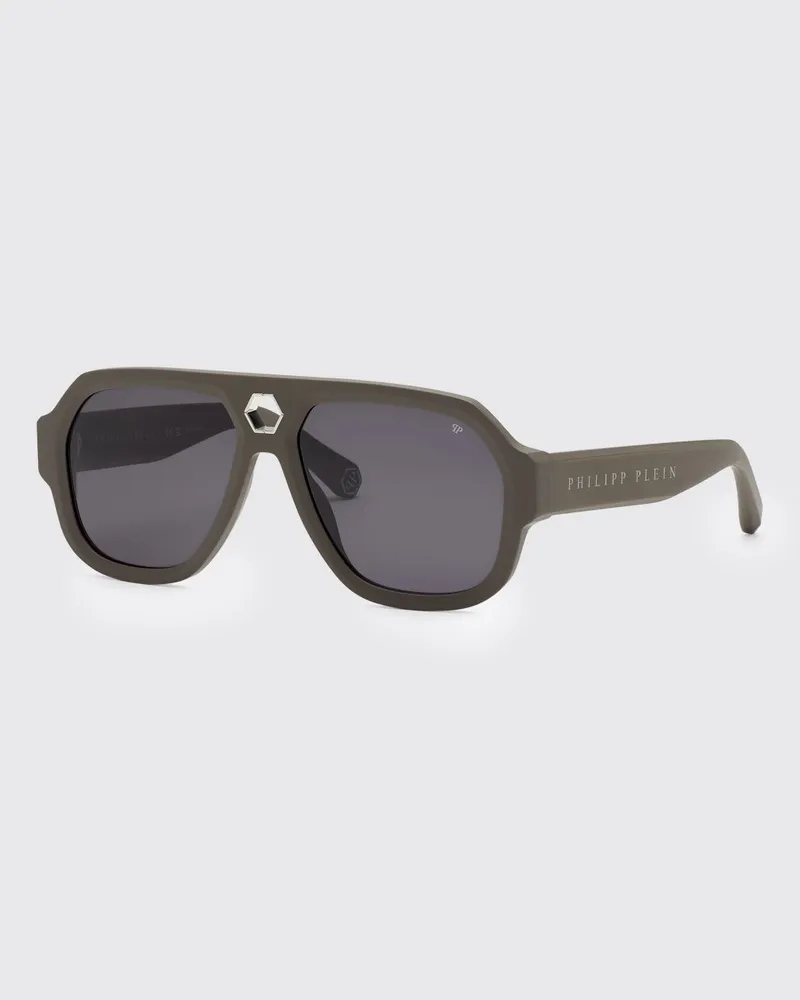 Philipp Plein Starlight Sonnenbrille aus Acetat Grau