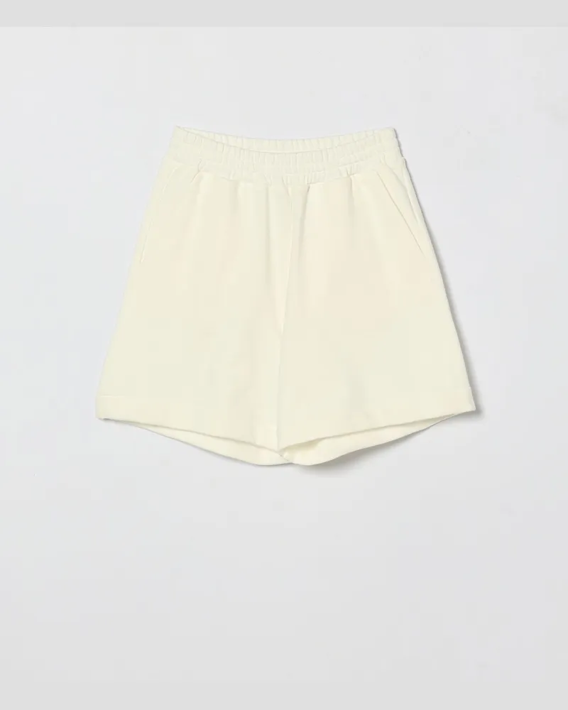 Fendi Jungen-Shorts aus Baumwolle mit elastischem Bund und Logo hinten Weiß