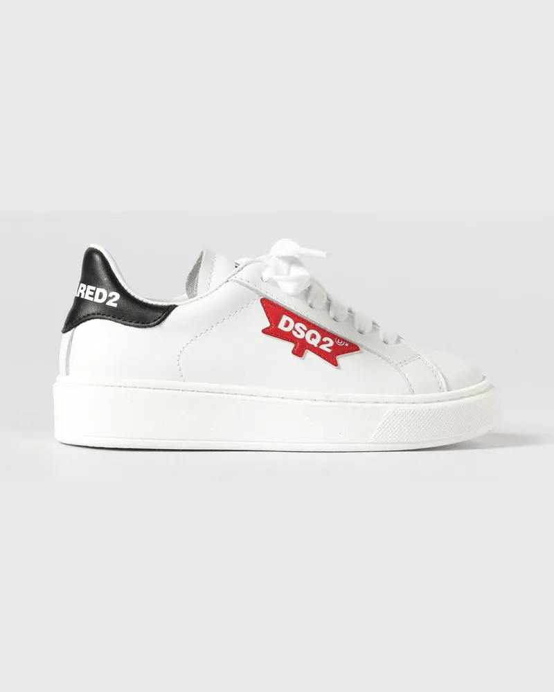 Dsquared2 Leder-Sneaker Weiß