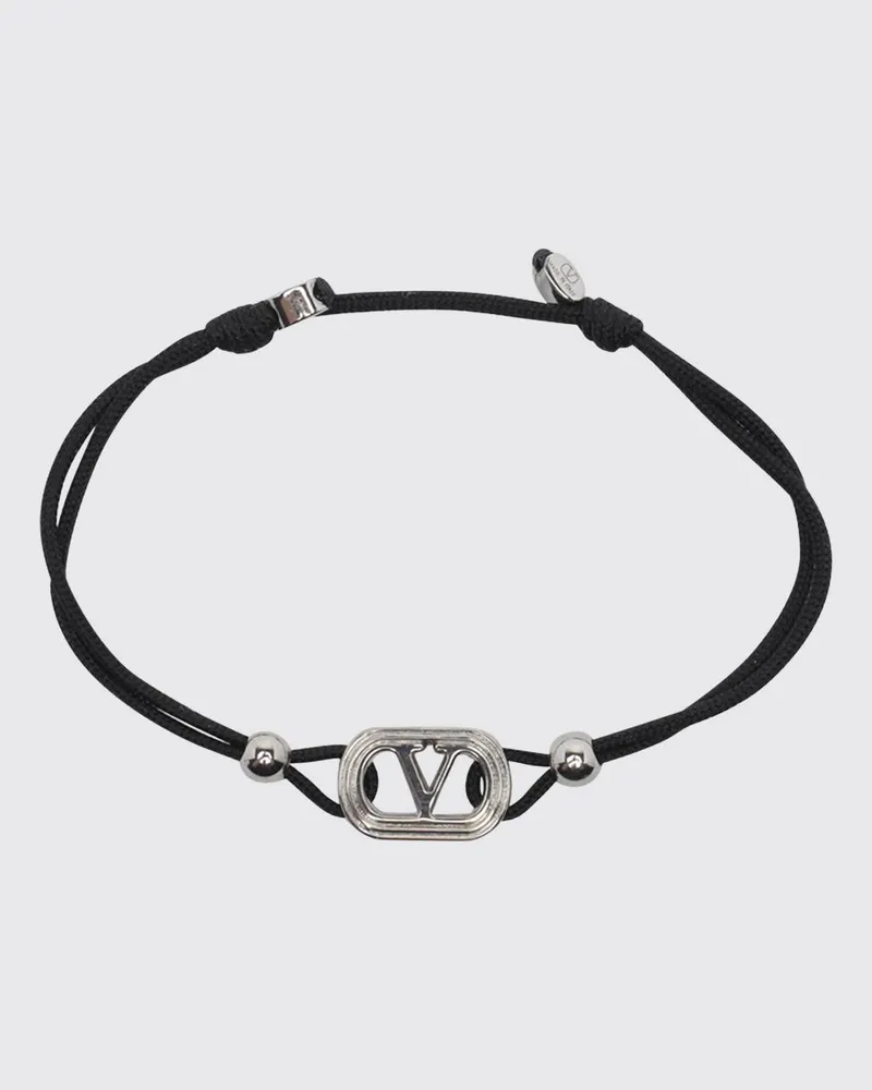 Valentino Garavani Verstellbares Ovalette Armband von mit VLogo Signature Schwarz
