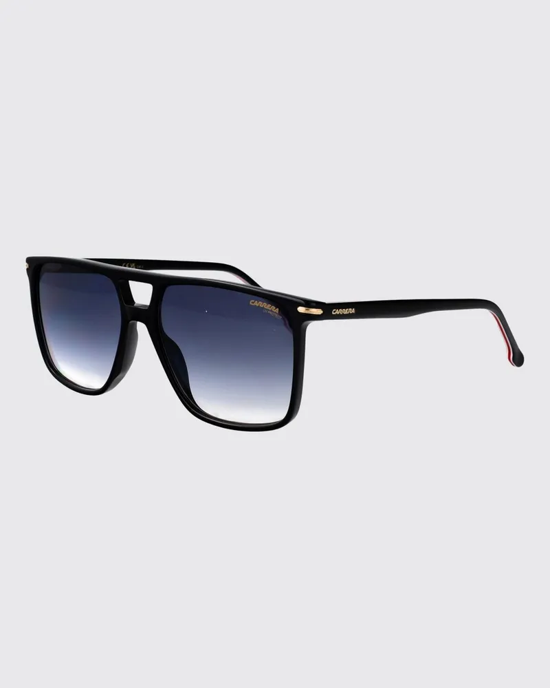 Carrera Aviator-Sonnenbrille von aus Acetat mit Doppelsteg und Rauchglas Schwarz