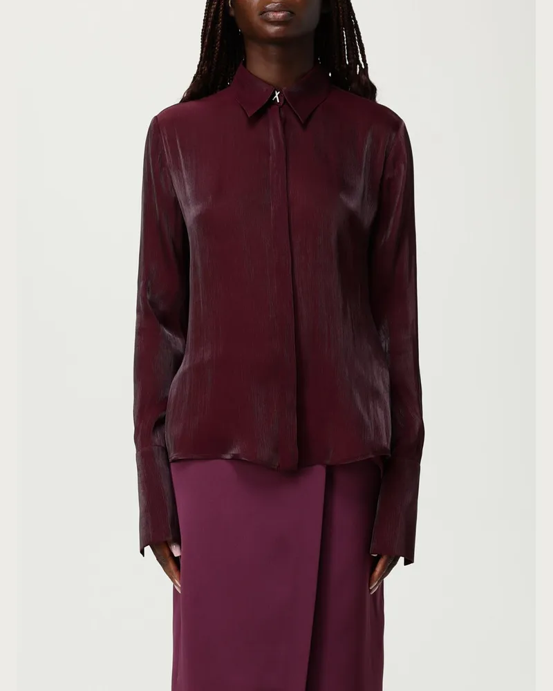 Genny Hemdbluse damen Burgunderrot