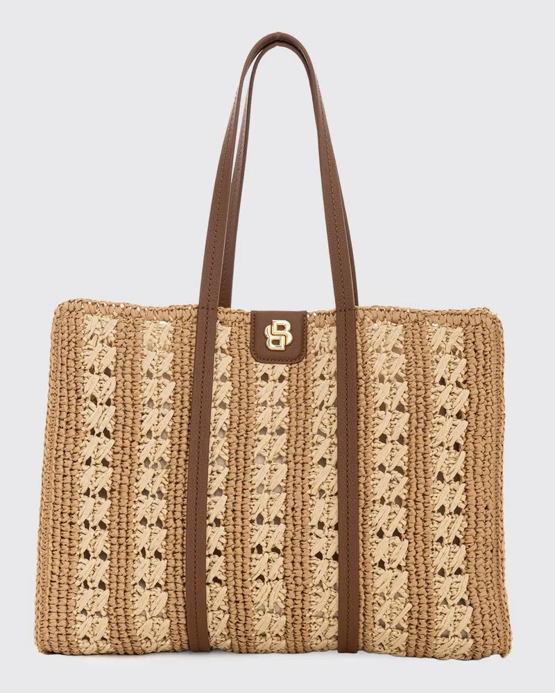 HUGO BOSS Häkel-Basttasche Beige