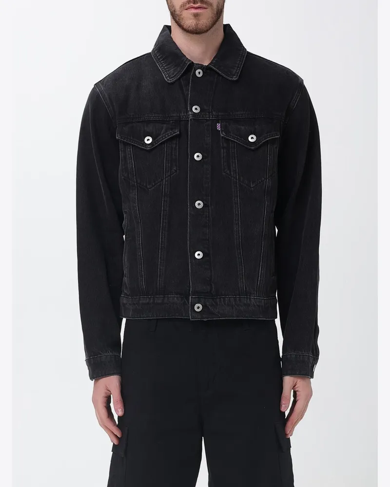 ICECREAM Jeansjacke mit Logo Schwarz