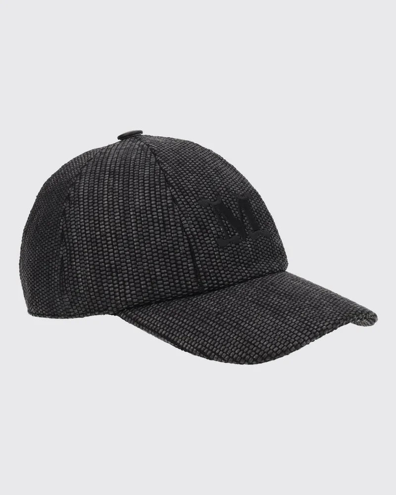 Max Mara Baseballkappe aus Baumwollmischung mit Logo Schwarz