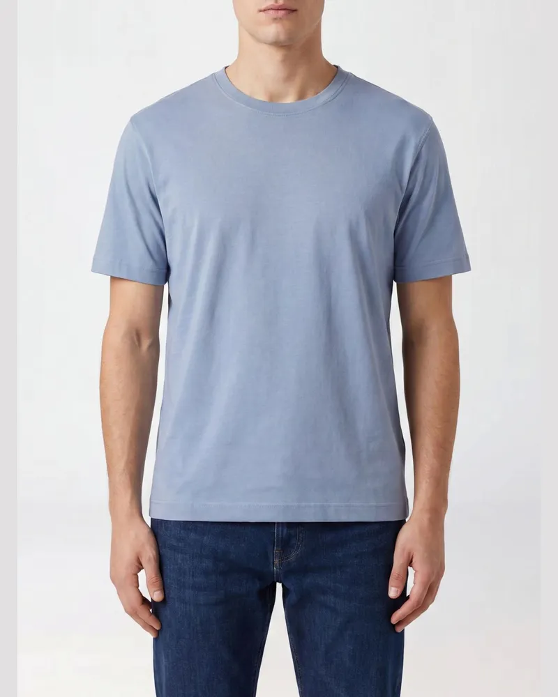 CIRCOLO 1901 Kurzärmeliges T-Shirt aus reiner Baumwolle mit Rundhalsausschnitt Avion