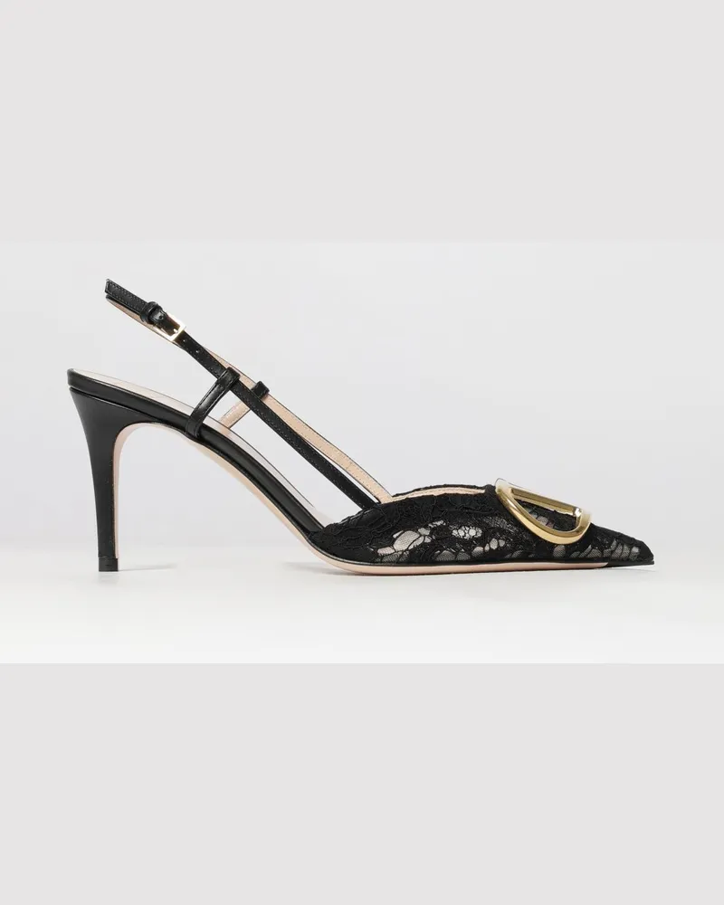 Valentino Garavani VLogo Signature Slingback-Pumps aus Spitze mit Stiletto-Absatz Schwarz