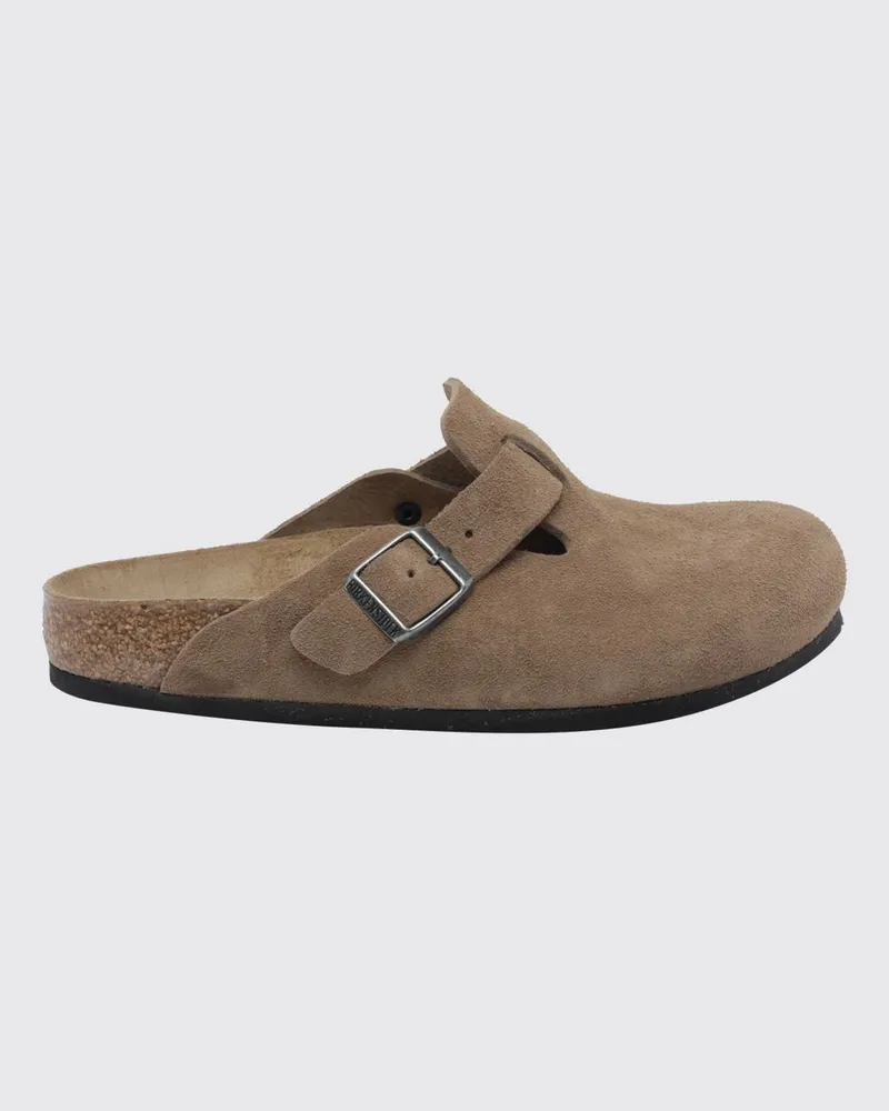 Birkenstock Boston Wildleder-Mules von mit Korkfußbett Braun