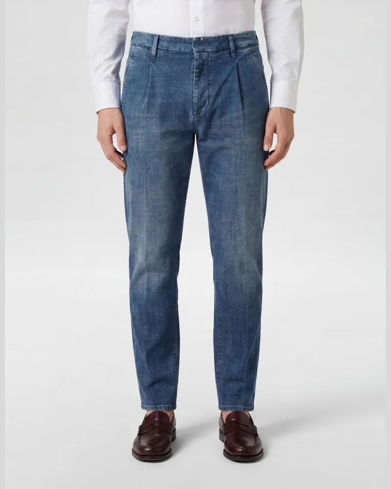 Incotex Slim Fit Jeans aus Stretch-Denim Blau
