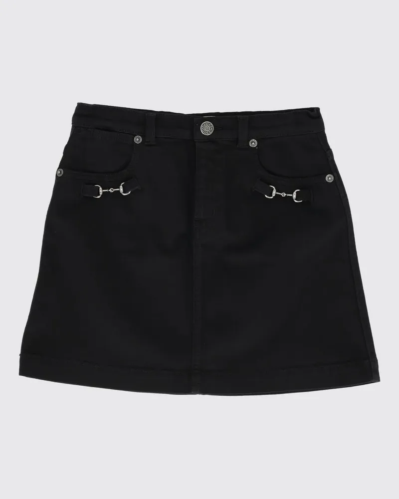 Gucci Denim-Minirock aus Baumwolle von für Mädchen mit Horsebit-Detail Grau
