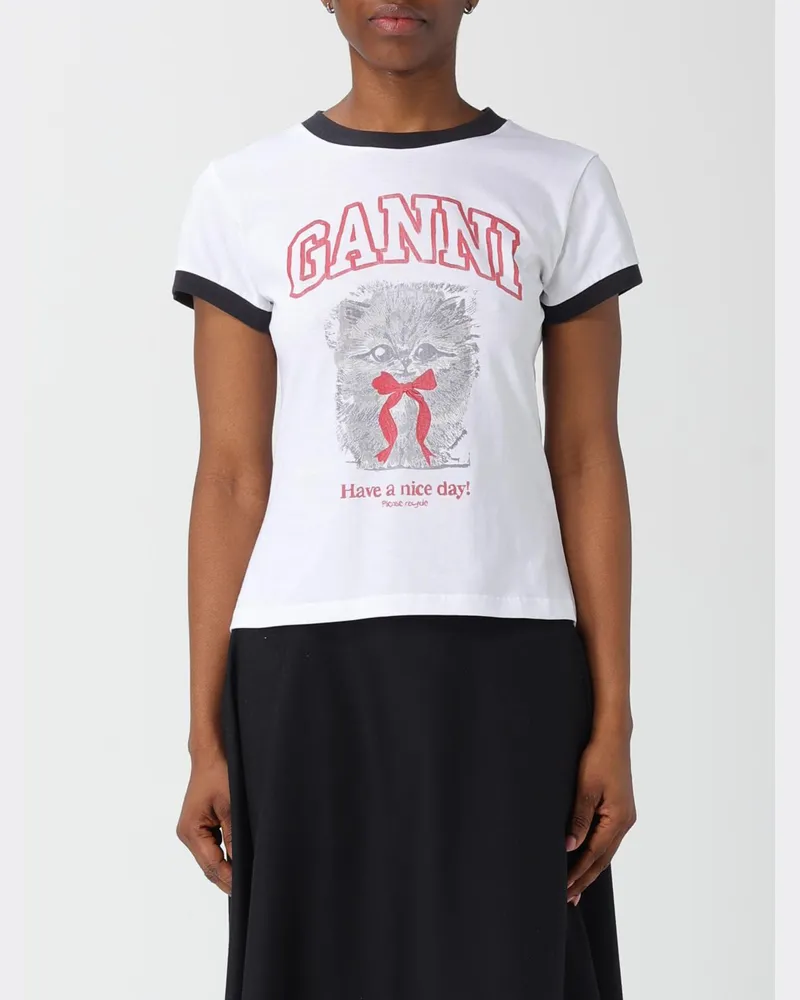 Ganni T-shirt damen Weiß
