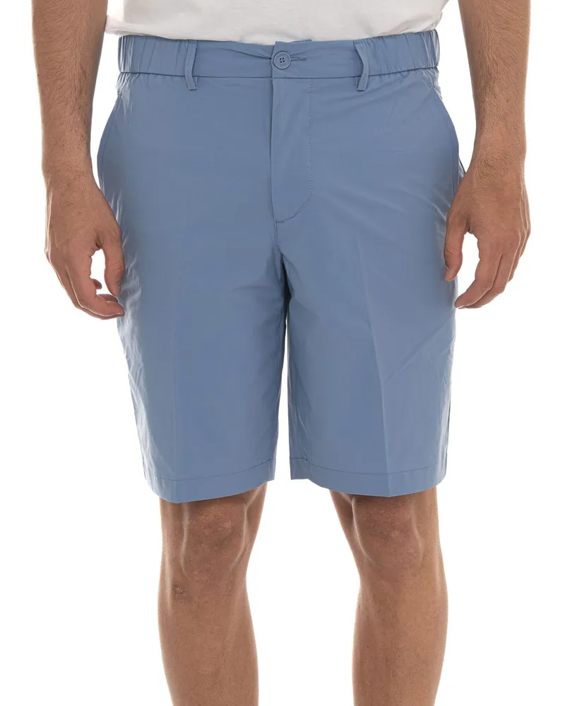 HUGO BOSS Jersey-Chino-Shorts mit mittlerer Leibhöhe und schrägen Eingrifftaschen Hellblau
