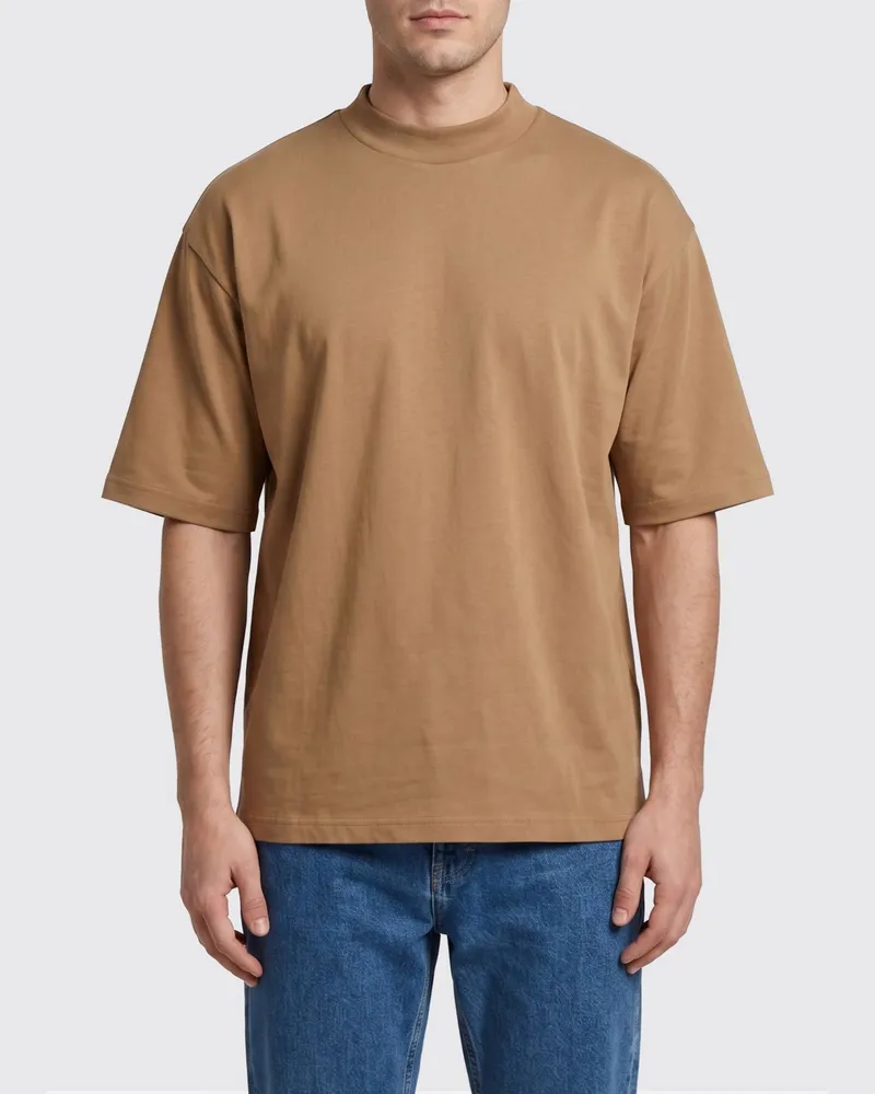 Paolo Pecora Milano T-shirt herren Haselnuss