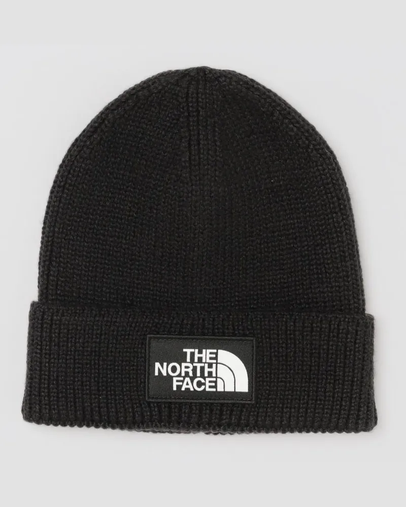 The North Face TNF Beanie aus recyceltem Polyester mit gesticktem Logo Schwarz