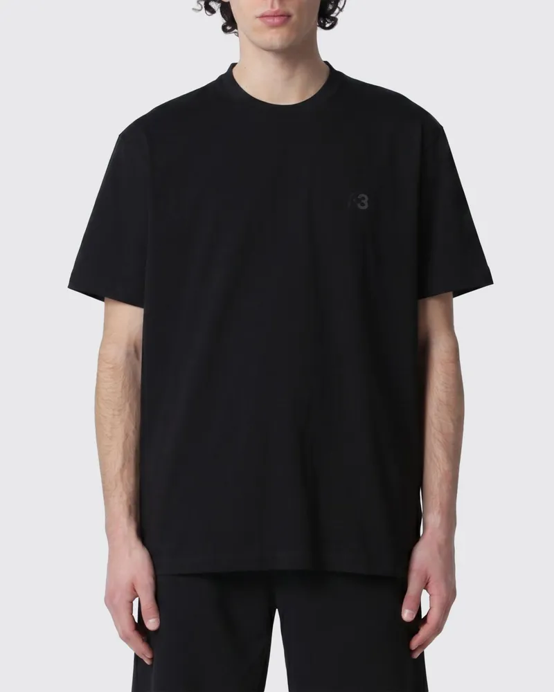 Y-3 Relaxed-Fit T-Shirt aus BCI-Baumwolle mit tonalem Logodruck Schwarz