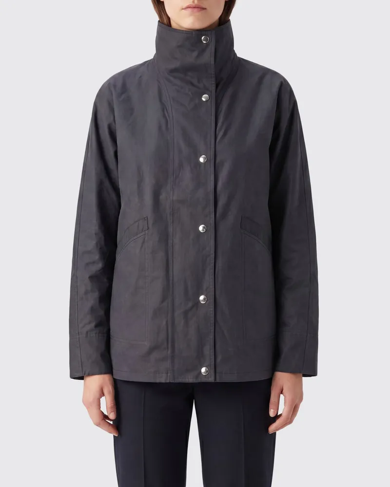 Totême Parachute-Jacke aus wasserabweisendem Funktionsgewebe mit Stehkragen Schwarz