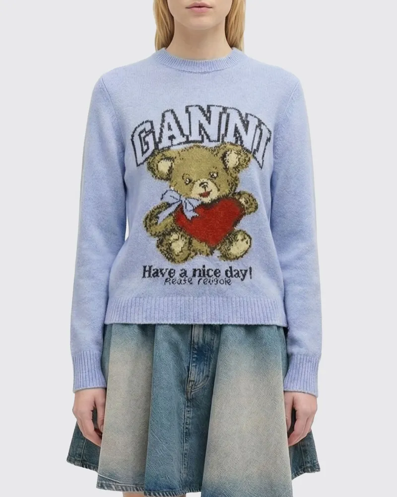 Ganni Pullover damen Hellblau