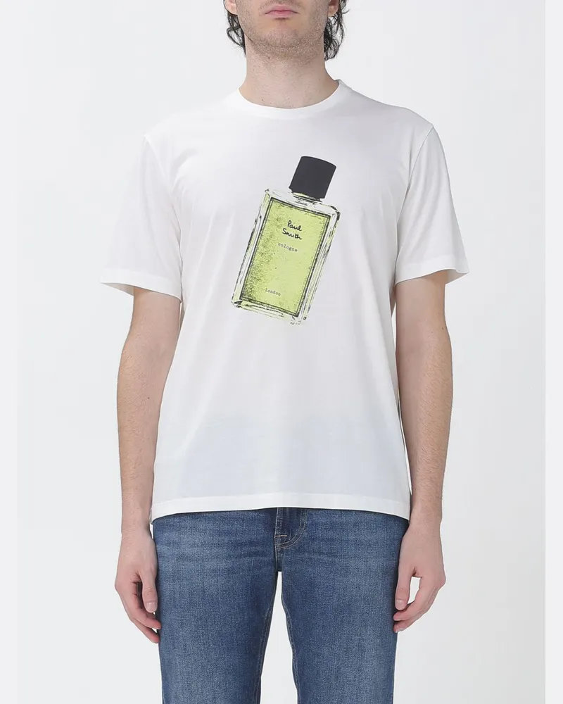 Paul Smith T-Shirt aus Bio-Baumwolle mit Grafik-Logo-Print Weiß