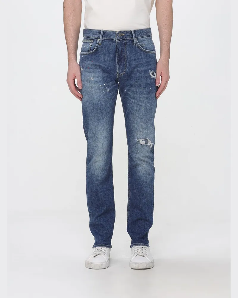 Emporio Armani Skinny-Jeans aus Stretch-Baumwolldenim in Used-Optik Tinte