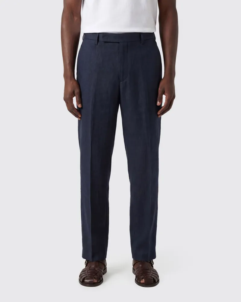 Paul Smith Weite Leinenhose Blau