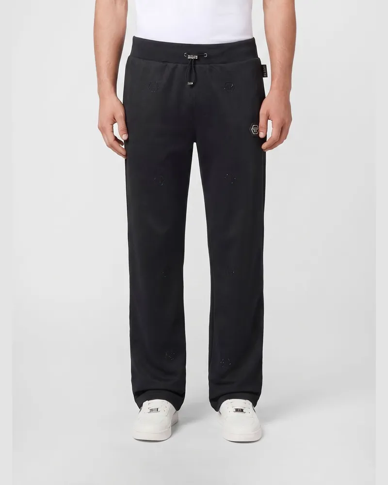 Philipp Plein Jogginghose aus Baumwolle Schwarz