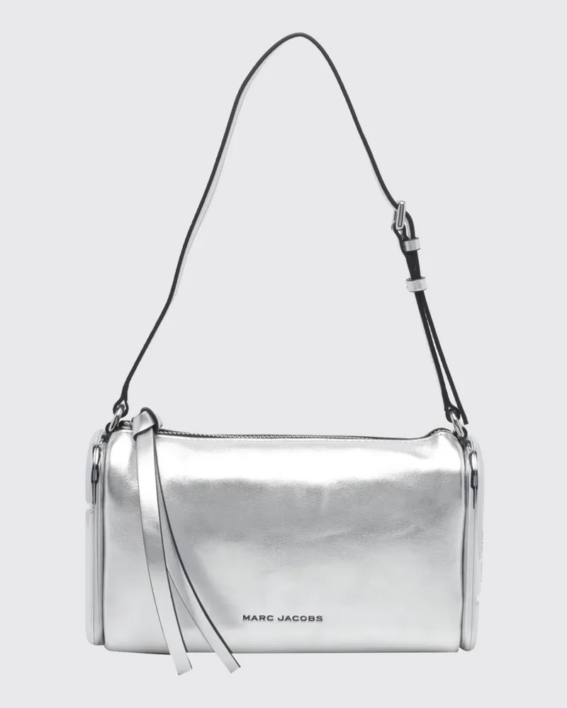Marc Jacobs Kleine The Scene Schultertasche von aus laminiertem Leder mit Double-J-Logo Silber