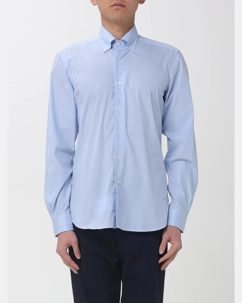 Fay Hemd herren Hellblau