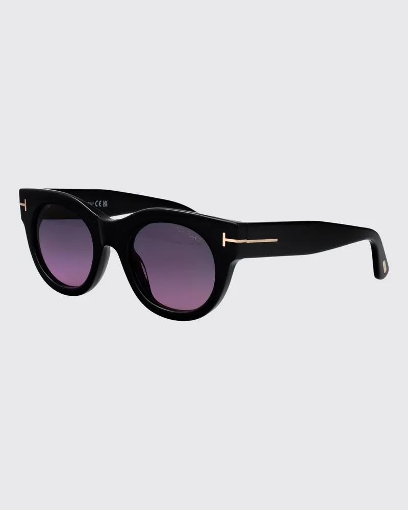 Tom Ford Abgerundete Cat-Eye-Sonnenbrille aus Acetat mit getönten Gläsern Schwarz