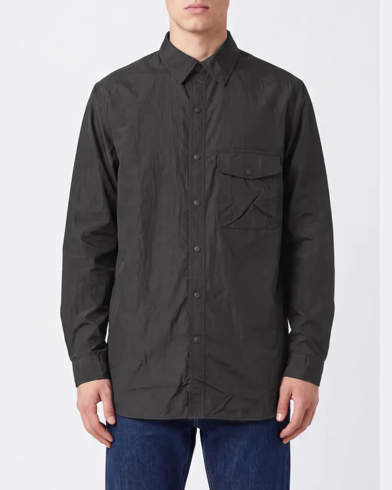 Y-3 Hemdjacke aus technischem Stretch-Gewebe mit 3-Streifen-Logo Schwarz
