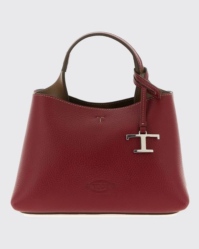 TOD'S Umhngetasche damen Burgunderrot