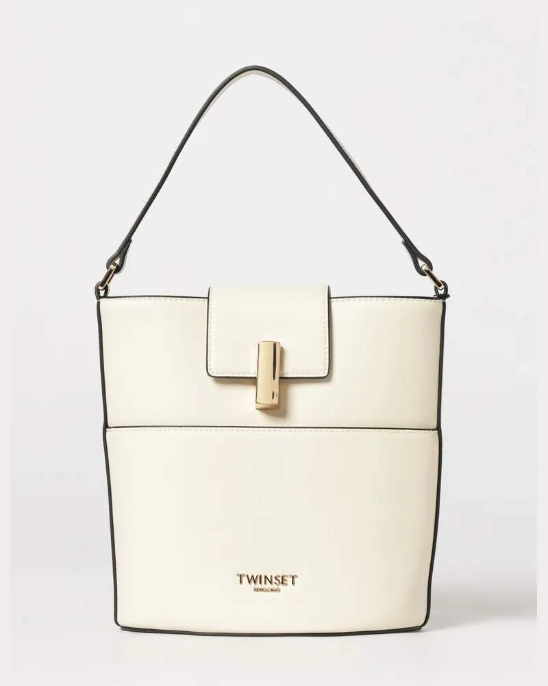 Twin-Set Beuteltasche aus Kunstleder Yellow